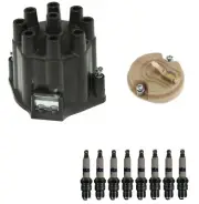 Distributor Rotor Cap & Spark Plugs Kit ACDelco For Chevy Bel Air Malibu Nova V8