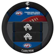 Carlton Blues Steering Wheel Cover & Seat Belt Comforts Set