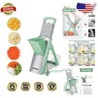 Upgraded 5-in-1 Mandoline Slicer & Safe Vegetable Chopper - Adjustable Thickness
