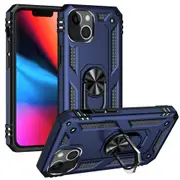 For iPhone 13 mini Case,Armour Shockproof TPU/PC Cover,Ring Holder,Blue