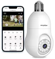 LighBulb Security Camera 360° 2K Security Cameras Wireless Outdoor Indoor