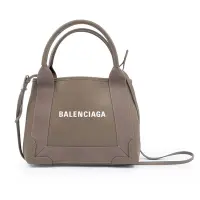 在飛比找Yahoo奇摩購物中心優惠-BALENCIAGA 皮革托特包(咖色)