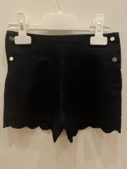 Brand New with Tag, Jacadi Denim Blue Girl Scalloped Shorts, Size 6Y