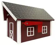 Mailbox Amish Recycled Plastic Deluxe Mailbox, Cherrywood and White Made in USA
