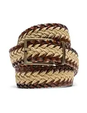[Rodd & Gunn] Eastbourne Weave Belt in Cognac and Taupe