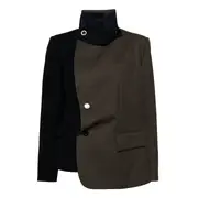 [sacai] Chalk Stripe x Wool Melton Jacket