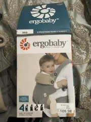 New Ergobaby 360 4 Position Baby Carrier Grey W Taupe. Carry Baby. Support. Comf