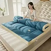 KV-OOGG Japanese Floor Futon Mattress, Folding Sleeping Pad, Breathable Sleeping Mat, Japanese Floor Mattress, Tatami Camping Mattress for Student Dormitory(E,150x200cm(59x79inch))