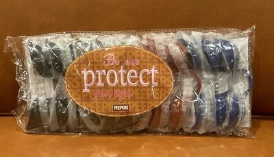 SunTanning Bed Peepers Indoor/Outdoor Eyewear Black Brown Cinnamon & Blue 12 Pk.