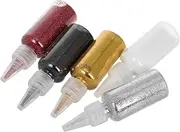 HONMEET Nail Art Decorations 5pcs Glittery Sequins Glittery Nail Art Glitters Cosmetics Glitter Flakes Craft Supplies