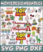TOY STORY 2 3 CHRISTMAS BUNDLE SVG, DESIGNS BUNDLE, CUT FILES, SVG for Cricut