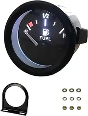 2" Universal Fuel Level Gauge E-1/2-F Pointer 52mm Fuel Tank Meter with LED Backlight 12V