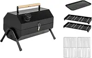 Generic Tabletop Charcoal Grill for Heavy Duty Barbecue, Ideal for Backyard Events, Black