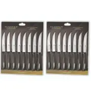 Scanpan Microsharp 16 Piece Steak Knife Set | Black 16pc