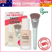 [SET] Etude House Double Lasting Vegan Cover Foundation + Coverage Brush Liquid