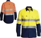 NEW! Bisley Hi Vis Mens X Airflow Ripstop Cotton Work Shirt Long Sleeve BS6415T