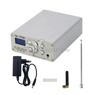 FM-TX180 75MHz-108MHz Bluetooth Stereo Radio Transmitter 0.96" OLED Screen