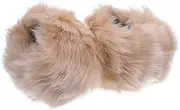 [SHERCHPRY] 1 Pair Wrist Cover Furry Warmer Cuffs Fur Ankle Cuff Women Clothing Accessory Cold Weather Gear Fur Arm Warmer Boots Fashion Hand Cuffs Women's Fox Fur Faux Fur Wristband, Khaki, 20X13X7CM