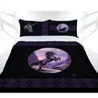 Anne Stokes Black Unicorn Quilt Doona Duvet Cover Set Queen