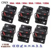 30A-120A AMP Circuit Breaker Dual Battery Manual Reset W/proof 12V-48 Volt Fuse
