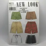New Look 6870 Misses Sz 6-16 Swim Shorts Shorts Sewing Pattern FF & UNCUT