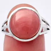 Natural Guava Quartz - Brazil 925 Sterling Silver Ring s.8 Jewelry R-1006