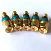 6GHz Gold plated Copper Attenuator with 10dB Attenuation and Compact Design