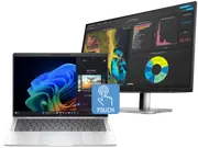 HP EliteBook X G1i 14 inch Notebook Next Gen AI PC, Silver + HP Series 5 Pro 23.8 inch FHD Monitor - 524pf