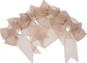 Versatile Flax Bows Set of 4 Handmade Decorative Bow for Women's Fashion DIY Projects