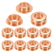 8mm(1/3 Inch) Brass Hole Eyelets, 10 Pcs Arc Surface Grommets, Rose Gold