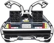 [Generic] DeLorean Car for 1980's Vintage Movie Fan Throwback Hard Enamel Lapel Pin Badge For Backpack Bag Jacket Shirt, Standard, enamel, enamel