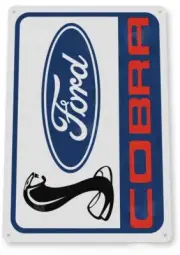 FORD COBRA TIN SIGN ELEANOR SUPER SNAKE GT 500 GT 350 MOTORSPORTS SVT NUMBERED