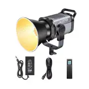 JYJZPB 200W COB LED Video Light with Remote Control, All Metal Bi Color COB C...