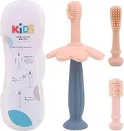 Toothbrush For Home Travel Use For Nursery, Travelling | Kids Silicone Toothbrush | Manual | Floral Appearance | Teeth Cleaning Brush | For Teeth Cleaning