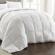 Machine Washable 80% WHITE GOOSE DOWN 20% Feather Quilt (Queen, King)