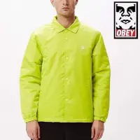 在飛比找蝦皮購物優惠-正版 Obey 螢光綠 教練夾克 風衣 外套 嘻哈 饒舌 尺