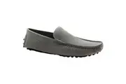Mens Zasel Summer Boat Shoes Light Grey Suede Casual Slip On Deck Grip Loafers