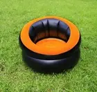 Basecamp XL inflatable Lounge Chair Black Orange Camping Beach Pool New in Box