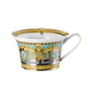 VERSACE PRESTIGE GALA Blue CUP & SAUCER SET TEA COFFEE ORIGINAL New
