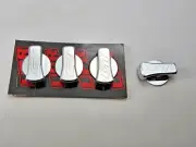 2005-09 MUSTANG DESIGNER BILLET AC KNOBS HEADLIGHT SWITCH PACKAGE POLISHED LOGO