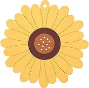 Silicone Trivet Mat, PVC Sunflower Hot Pot Holder Hot Pads for Table and Countertop, Soft Rubber Multi-Use Trivets for Pots & Hot Dish, Non Slip Coasters (Large, Sunflower)