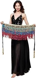 [LEIXIUSM] Outfit Dance Scarf Hip Costume Hot Mini Skirt Belly Dance Hip Scarf