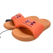 Under Armour Girls Ansa Graphic Fixed Strap Slide Sandal Orange/Cherry Size 11K