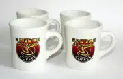 4 BRAND NEW! Waffle House Logo Diner Coffee Mug Tuxton 9 oz Restaurant Ware
