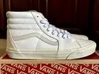 Size 7-9, 13 - Vans Sk8-Hi Sneaker Premium Leather Vintage White Cream Ivory New