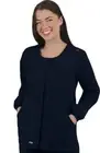 Women's Snap Front Solid Scrub Jacket 2XL NAVY