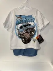 MONSTER JAM Size 6 Megalodon outfit/set Boys shirt and shorts new