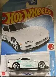 Hot Wheels 2024 White '95 Mazda RX-7 #170, Hot Wheels J-Imports 9/10