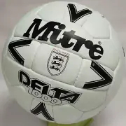 MITRE DELTA 1000 ENGLAND SOCCER OFFICIAL MATCH BALL ORIGINAL LEATHER HAND-STICH