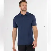 New travis mathew heating up heather navy polo XXL